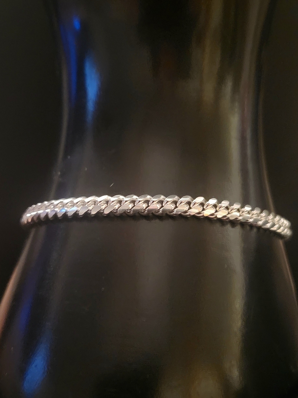 Sterling Silver Curb Link Chain Bracelet - Silver